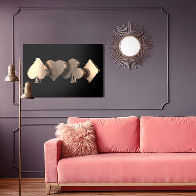 Ljuddämpande tavla - 3d card symbols