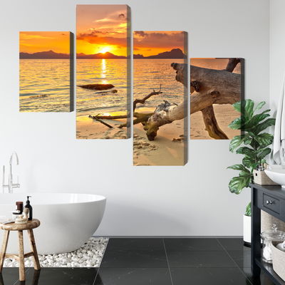 Ljuddämpande tavla - Sea landscape at sunset