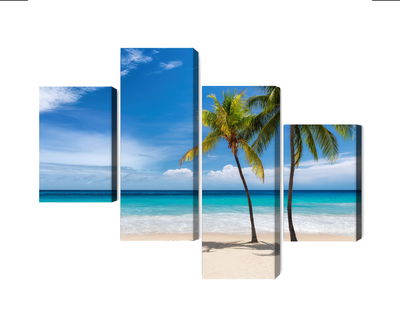 Ljuddämpande tavla - Caribbean beach 3d