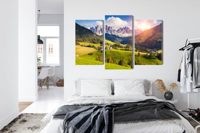 Ljuddämpande tavla - Sunny day in the mountains