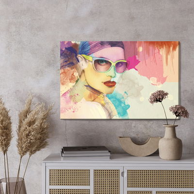 Ljuddämpande tavla - Colorful portrait of a woman