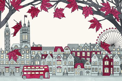 Ljuddämpande tavla - London buildings as drawn