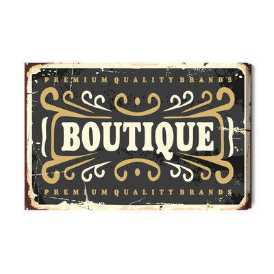 Akoestisch schilderij - Vintage style boutique plaque