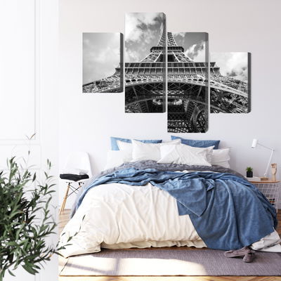 Ljuddämpande tavla - Paris eiffel tower black
