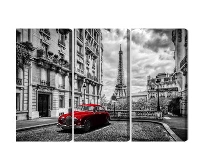 Ljuddämpande tavla - Red retro car