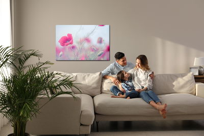 Ljuddämpande tavla - Delicate poppies