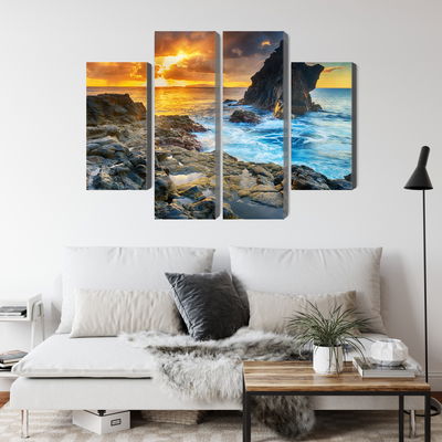 Ljuddämpande tavla - Sunset on the seashore