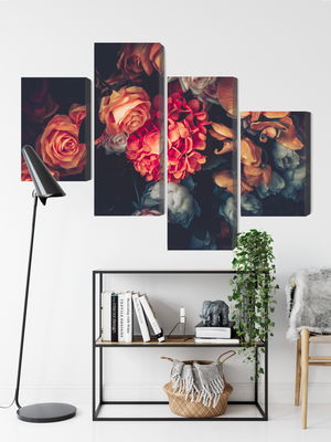 Ljuddämpande tavla - Colorful flowers for vintage