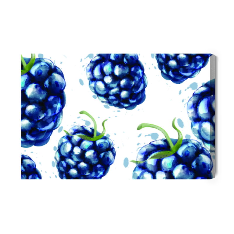 Ljuddämpande tavla - Painted blackberries