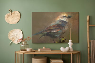 Ljuddämpande tavla - Bird sitting on a branch