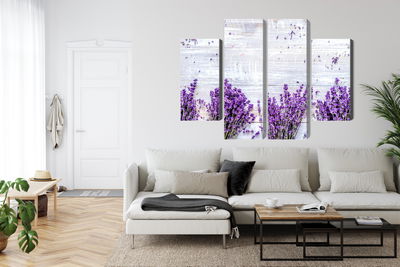 Ljuddämpande tavla - Lavender flowers on a rustic