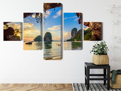 Ljuddämpande tavla - Sunset on a beach in thailand