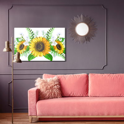 Ljuddämpande tavla - Decorative sunflowers