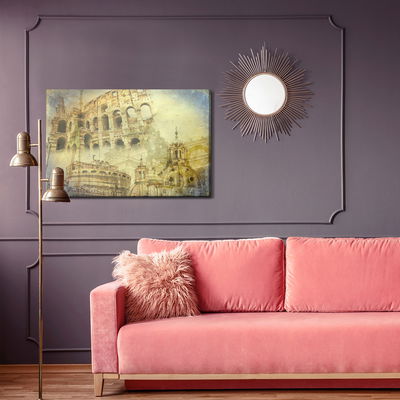Ljuddämpande tavla - Rome in vintage style