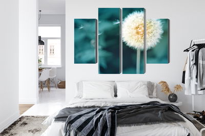 Ljuddämpande tavla - Dandelion flower close up 3d