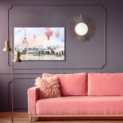 Ljuddämpande tavla - Balloons flying over Paris