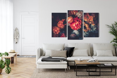 Ljuddämpande tavla - Colorful flowers for vintage