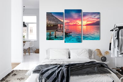 Ljuddämpande tavla - Sunset over the south pacific