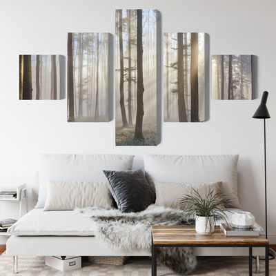 Ljuddämpande tavla - Sunrise in the woods