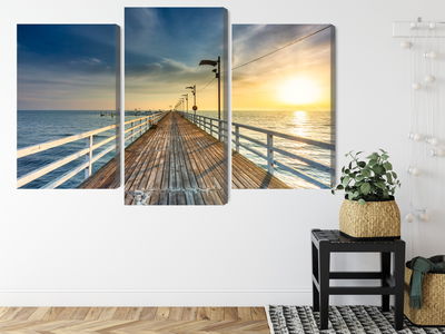 Ljuddämpande tavla - Wooden pier on the baltic sea