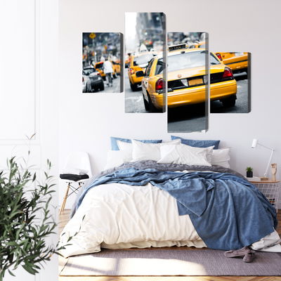 Ljuddämpande tavla - Taxis on the streets of new