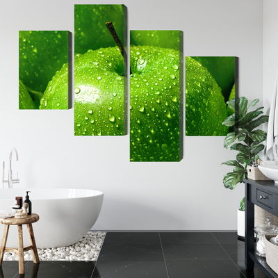 Ljuddämpande tavla - Green apples on a macro scale