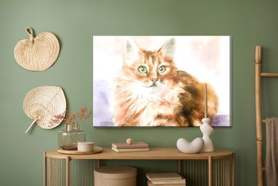 Ljuddämpande tavla - A cat like painted