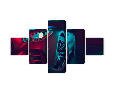 Ljuddämpande tavla - Front of a 3d sports car