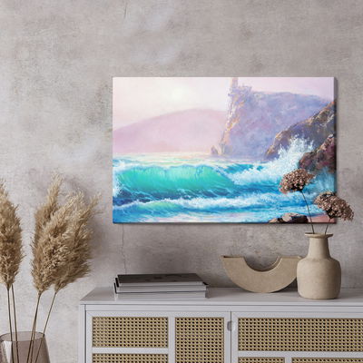 Ljuddämpande tavla - Watercolor waves