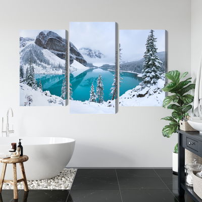 Ljuddämpande tavla - Moraine Lake in winter