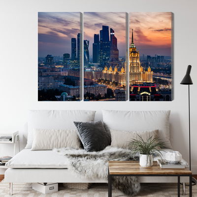 Ljuddämpande tavla - Aerial view of the moscow