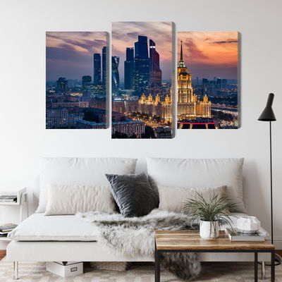 Ljuddämpande tavla - Aerial view of the moscow