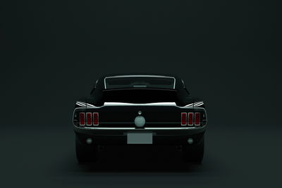 Ljuddämpande tavla - Vintage black muscle car