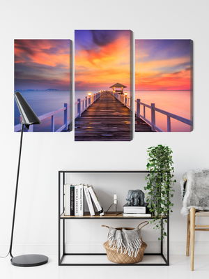 Ljuddämpande tavla - Sunset over the pier