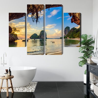 Ljuddämpande tavla - Sunset on a beach in thailand