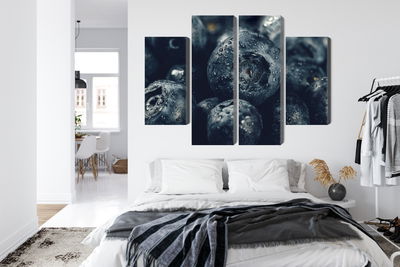 Ljuddämpande tavla - Blueberries close up 3d