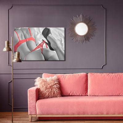 Ljuddämpande tavla - Voluptuous woman in lingerie