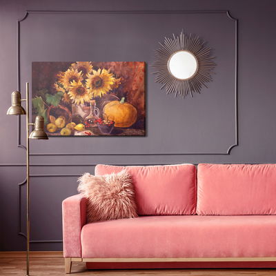 Ljuddämpande tavla - Still life with sunflowers