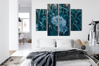 Ljuddämpande tavla - Cornflowers in the meadow 3d