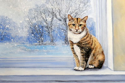 Ljuddämpande tavla - Cat on the background