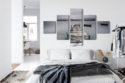 Ljuddämpande tavla - Misty lake