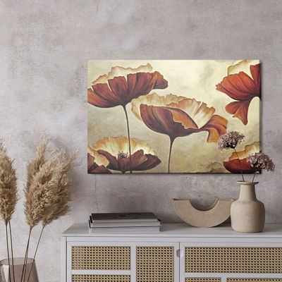 Ljuddämpande tavla - Beautiful poppy flowers