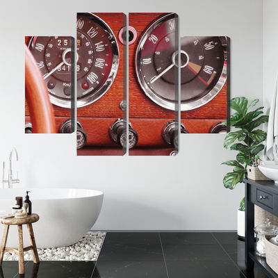 Ljuddämpande tavla - Counters in a retro car