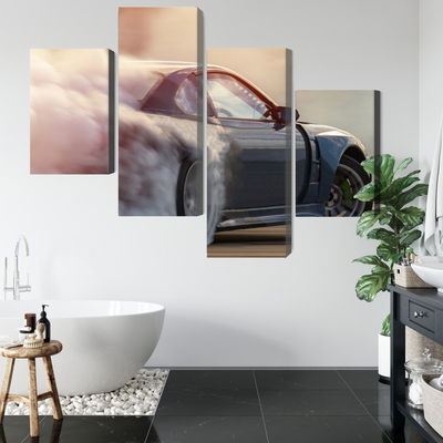 Ljuddämpande tavla - Sports car in a cloud