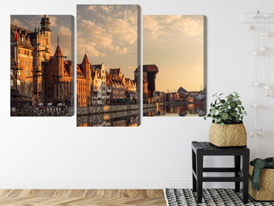 Ljuddämpande tavla - The port of gdansk at sunset