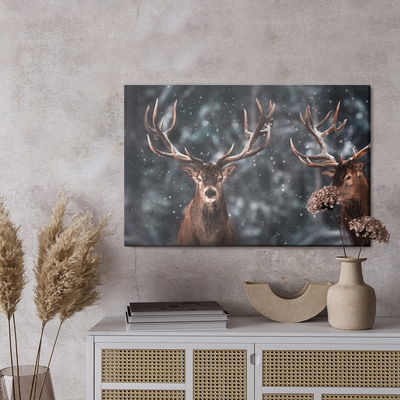 Ljuddämpande tavla - Two magnificent stags