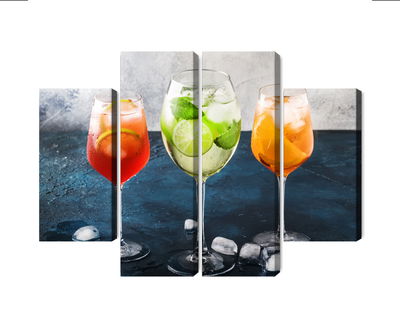 Ljuddämpande tavla - Glasses with summer cocktails