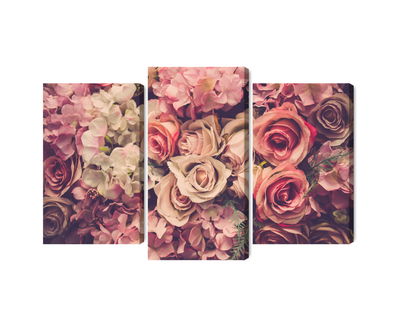 Ljuddämpande tavla - Delicate colorful 3d flowers