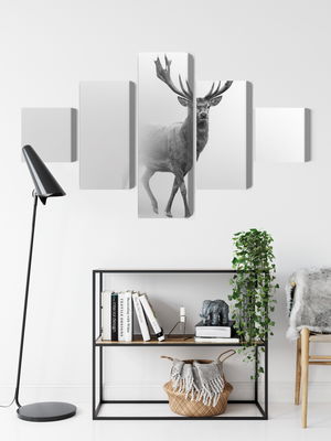 Ljuddämpande tavla - A stately deer in the fog