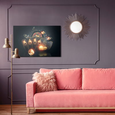 Ljuddämpande tavla - Black poker cards